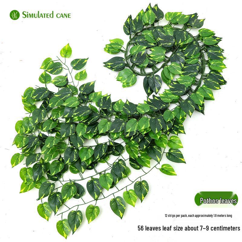 Large Green Fake Leaf Ornaments for Vines and Roof Décor