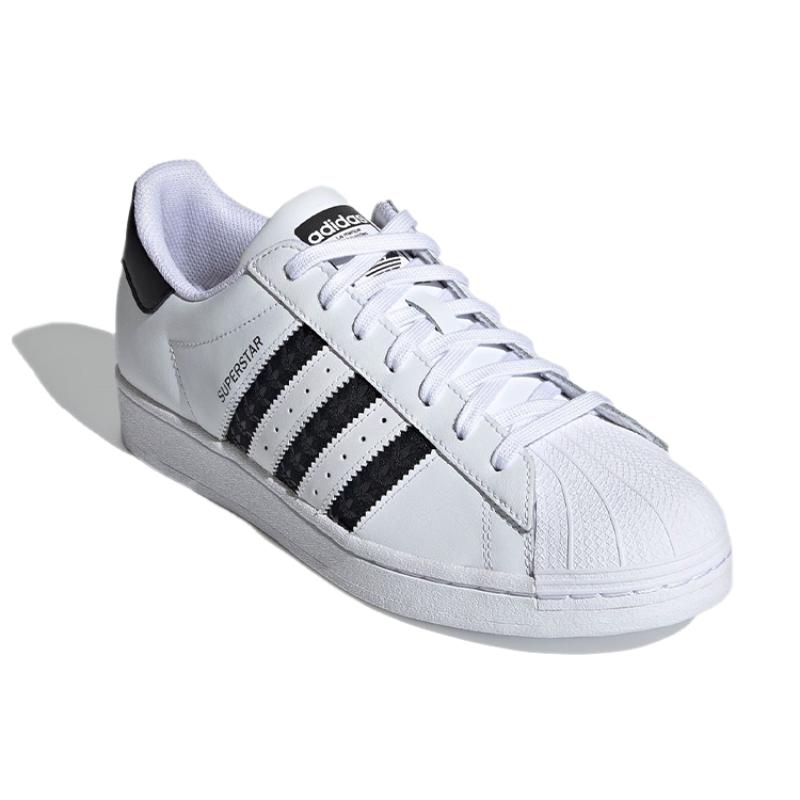 Adidas Superstar 'Logo Stripes Weiß Schwarz' Sneaker H68101