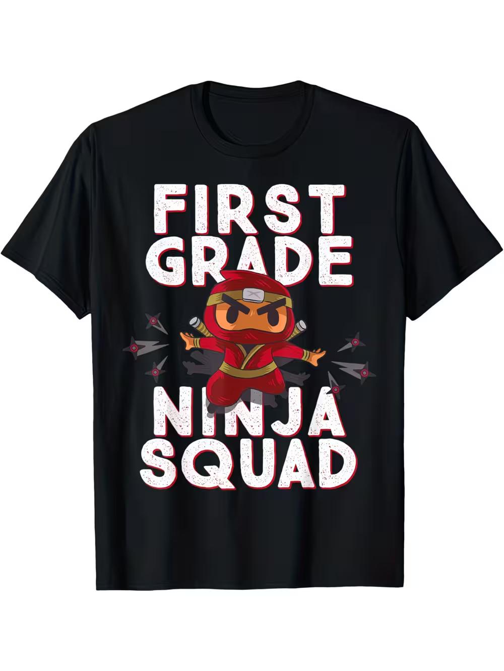 Funny Group T-Shirt for The First Day of First Grade Ninja Squad XXXL