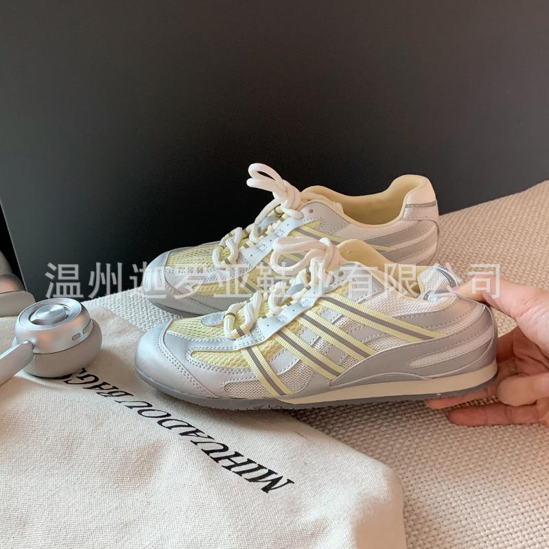 Leder Mesh atmungsaktiv Damen Sommer neu Innenhöhe erhöht Farbpassend Casual Running