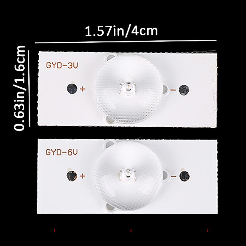 10Pcs General Direct Type 3V 6V Lamp Beads Tv Led Backlight With Optical Lens