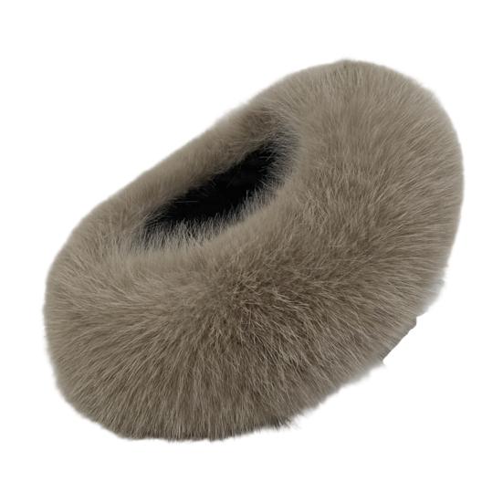 Winter Hat Hollow Top Design Wide Brim Plush Hat Solid Color Outdoor Activities Cycling Travel Insulated Headgear