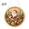 Festive Tree Ornament Crafting Christmas Rhinestone Painting Suncatcher Kit, DIY Faux Pearl Art Xmas Crafts for Adults Beginner, Acrylic Decorative