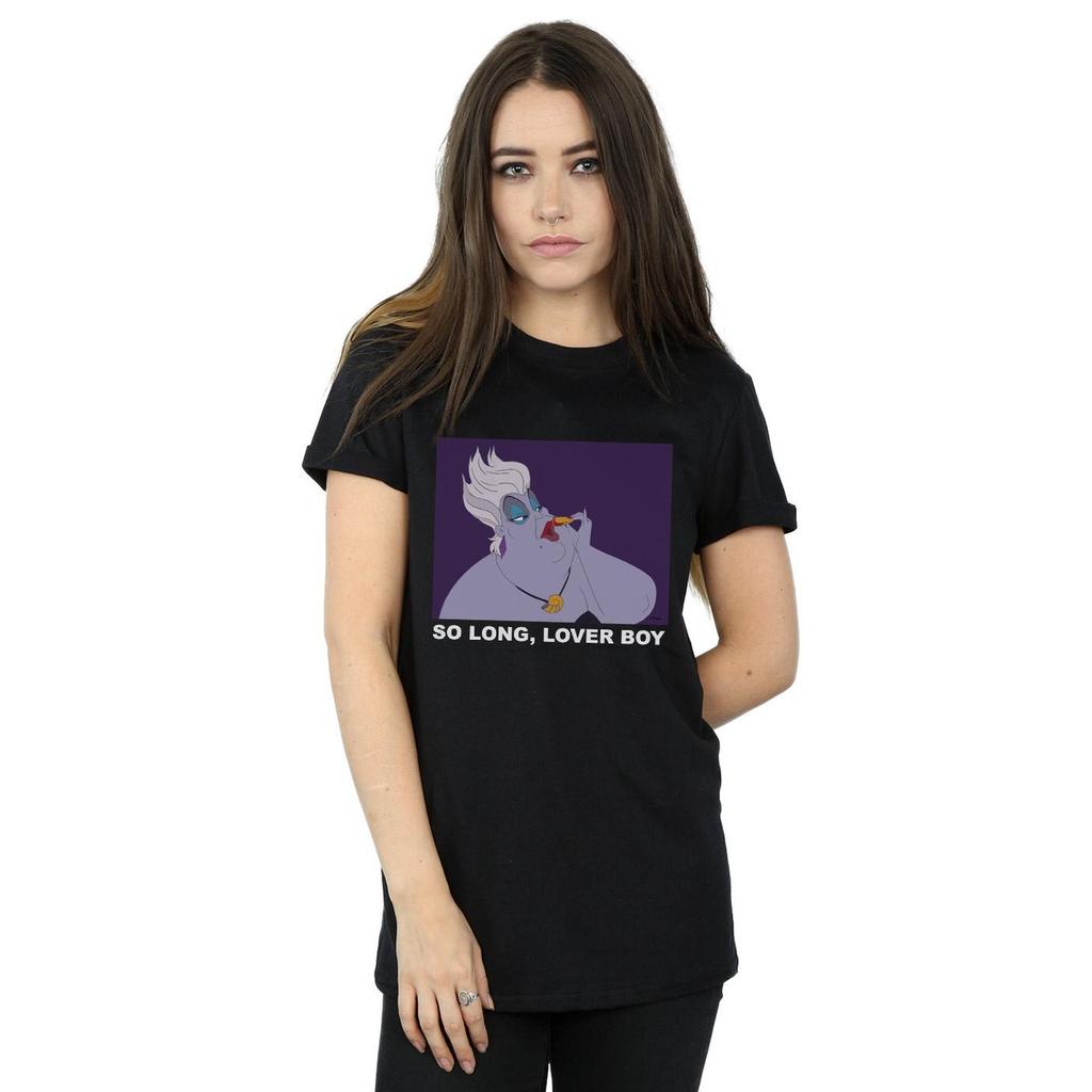 Disney Womens/Ladies The Little Mermaid Ursula Lover Boy Cotton Boyfriend T-Shirt