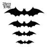 Festive Holiday Wall Accents 3D Bats Decor, Halloween Black Bat Stickers, Waterproof Decorative for Home Scary Plastic DIY Room Decal Indoor