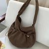 Crossbody Bag Ruched Large Capacity Nylon Bag for Women Versatile Trendy Bag