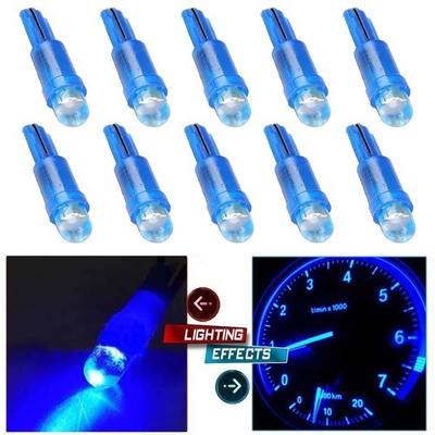 10 Stück Blau T5 1LED Auto Keil Armaturenbrett Instrumentenanzeige Licht Lampe Glühbirne