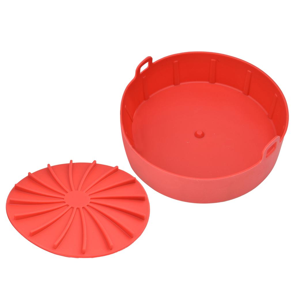 Fryer Silicone Pot Basket Liner Replacement for More Than 7.5in Fryer Accessories Red