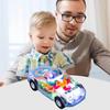1Pcs Spinning Gears Light Up Toy Car LED Lights Music Transparent Police Car Toy Colorful with Universal Wheels Car Model