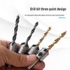 7-Piece Adjustable Woodworking Countersink Drill Bit Set, Three-point Chamfering, High-Speed Steel Twist