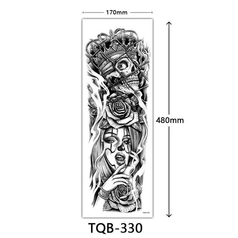 Full Arm Tattoo Sticker, Full Arm Big Picture Tattoo Sticker, Flower Arm Tattoo Sticker Tattoo
