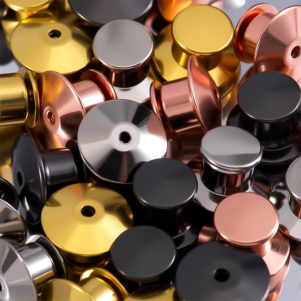 50Pcs 30Pcs 10Pcs 5Pcs Brooch Locking Pin Backs Metal Pin Back Locking Pin Keepers Locking Clasp DIY Brooch Badge Jewelry Making