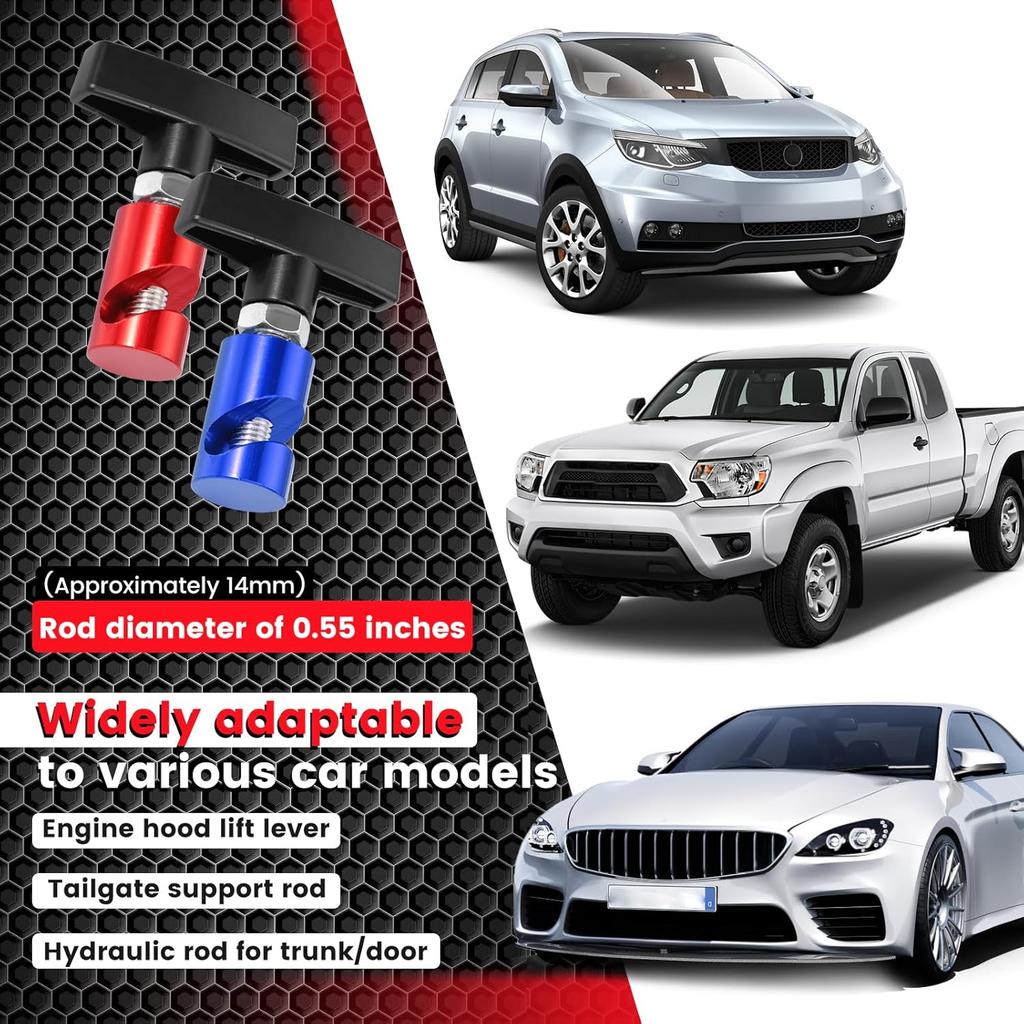 4 PCS Car Hood Strut Clamps, Multi Purpose Snap On Lift Support Clamps, Automotive Support Device Accessories, Automotive Tools for Multiple Car