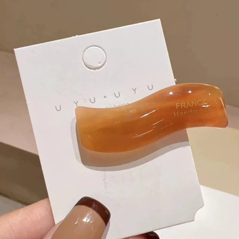 

Новый минималистский набор заколок для волос из ацетата, модные геометрические шпильки, боковые зажимы для волос, заколки, изысканные аксессуары для волос, подарок