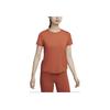 Atmungsaktives Rundhals Kurzarm Regular T-Shirt Damen Tops Orange FN2799-825