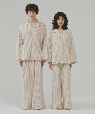 [OGGITT] Schlafanzug mit Bohnenstreifen für das Studentenwohnheim [Versand aus Korea] 100% Original