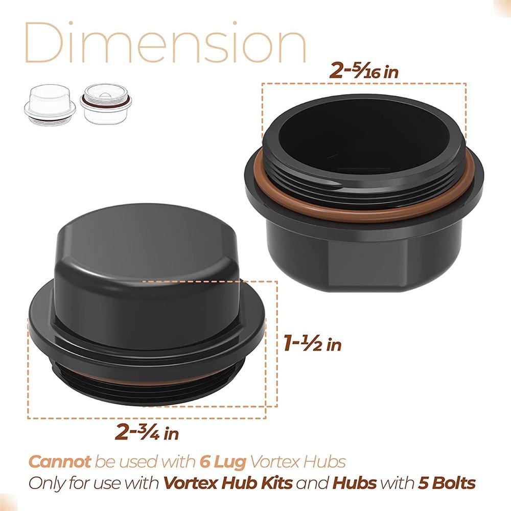2Pcs Hub Dust Caps Fit For Vortex 81143 48355V K71-G01-73, 21-261