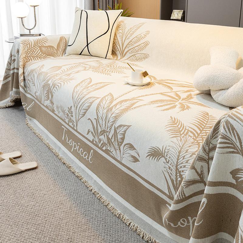 Sofa Towel Full Covered Four Seasons Universal Chenille Simple Modern Non-Slip Sofa Cover Blanket Cover Anti-Scratching Double-Sided