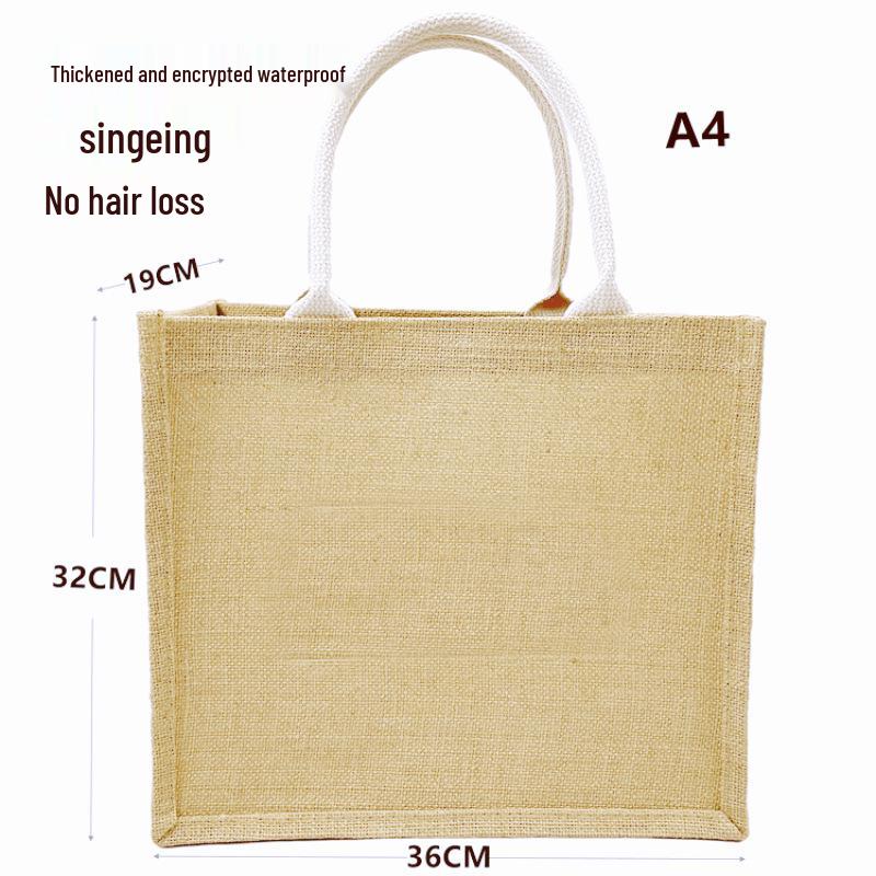 Jute Jutebeutel im Muji-Stil: Leinen Souvenirtasche