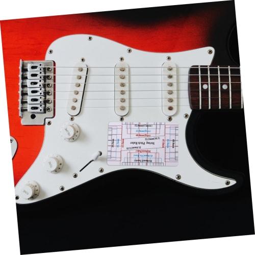 Vaguelly 2-Piece Guitar Neck Ruler, Guitar Tool Gauge Kit, Guitar Accessory Kit, Guitar Fret Crowning, Guitar Nut, Stainless Steel Guitar Ruler, Stain