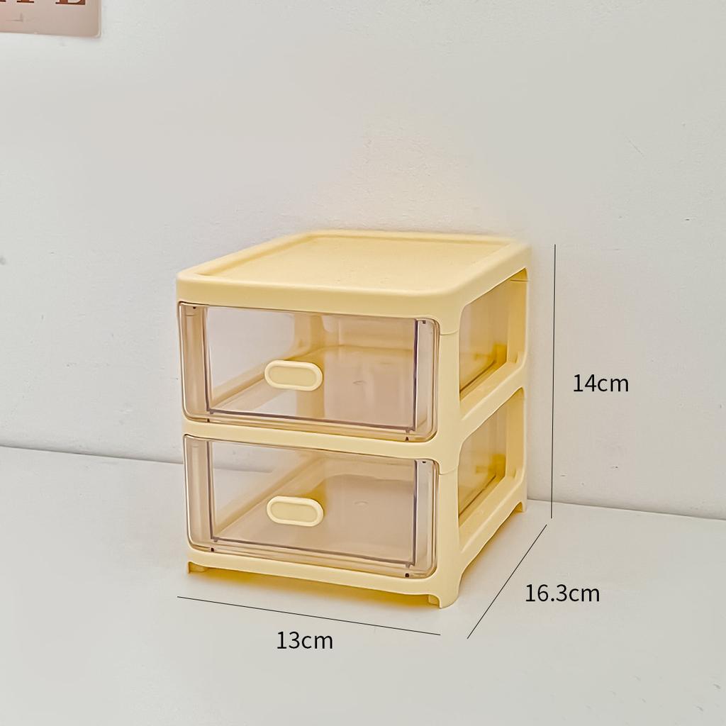 Desktop Storage Box with Cover Drawer Type Large Capacity Organizer Office Stationery Hair Accessories Storage Box