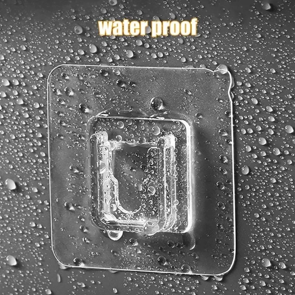 Double-Sided Self Adhesive Wall Hooks Strong Sticky Transparent Traceless Kitchen Bedroom Wall Hook Storage Holders