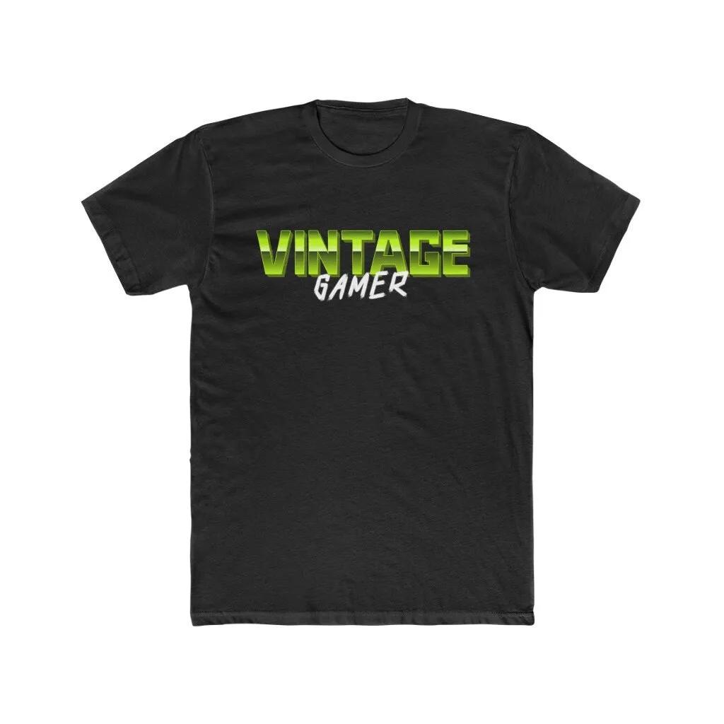 Vintage Gamer Unisexs Typography Cotton Crew T Shirt