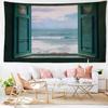 Window Waves Scenery Tapestry Wall Hanging Art Natural Hippy Tapiz Retro Simple Aesthetics Room Home Decor