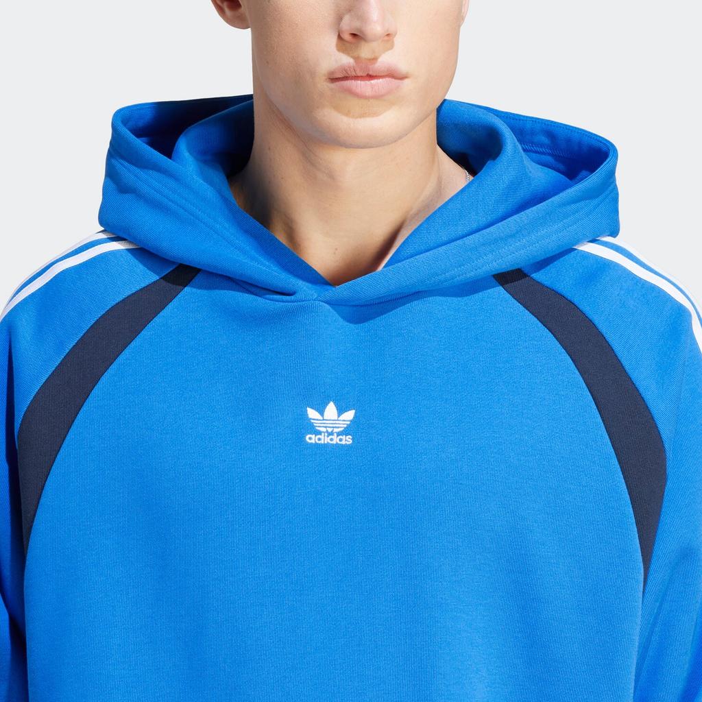 Adidas Originals Hooded Striped Casual Long Sleeve Sweatshirt Men Sweatshirt Bird-Feather-Blue IW3647