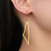 My Shape Israel Map Earrings Stainless Steel Gold Color Israel Country Outline Geography Map Pendants Earrings Jewelry Wholesale