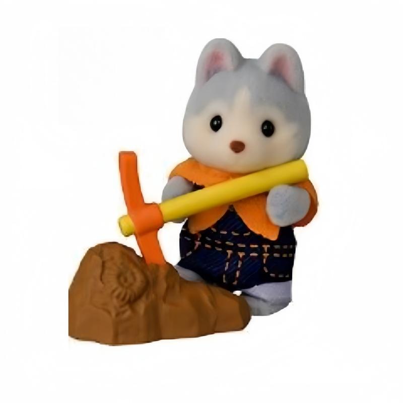 Genuine Sylvanian Families Baby Tiger Adventure Series Blind Bag Cute Tiger Seal Husky Rabbit Figure Collections Gifts