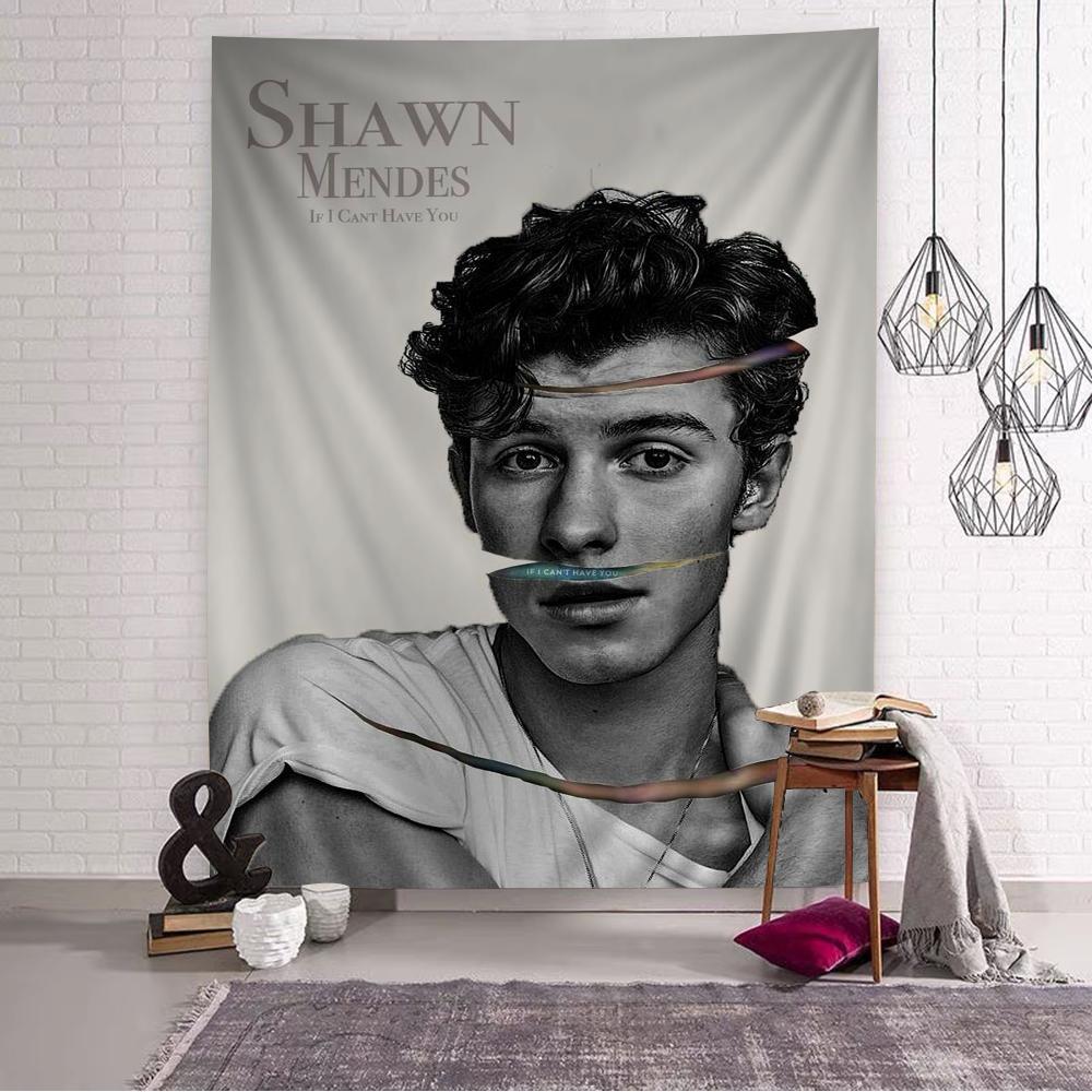SShawn Mendes Popular Singer  Hanging Bohemian Tapestry Japanese Wall Tapestry Anime Kawaii Room Decor