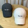 Lamb Wool Hat for Women In Autumn and Winter All Match Fashionable Plush Peaked Hat Winter Lamb Wool Baseball Cap Winter Korean Style Trend