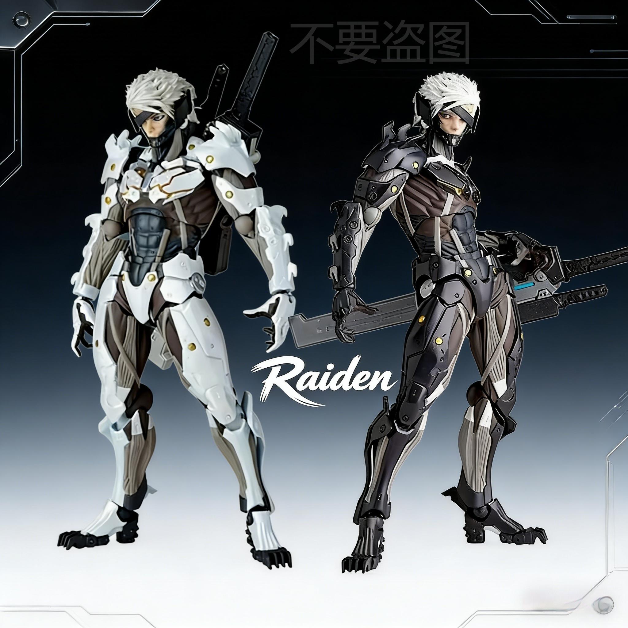 Bai Fen Bai Toys 14Cm Hot Metal Gear Raiden Articulated Action Figure Metal Gear Character Model Ornament Doll Statue Joint Movable Game Toy Gift