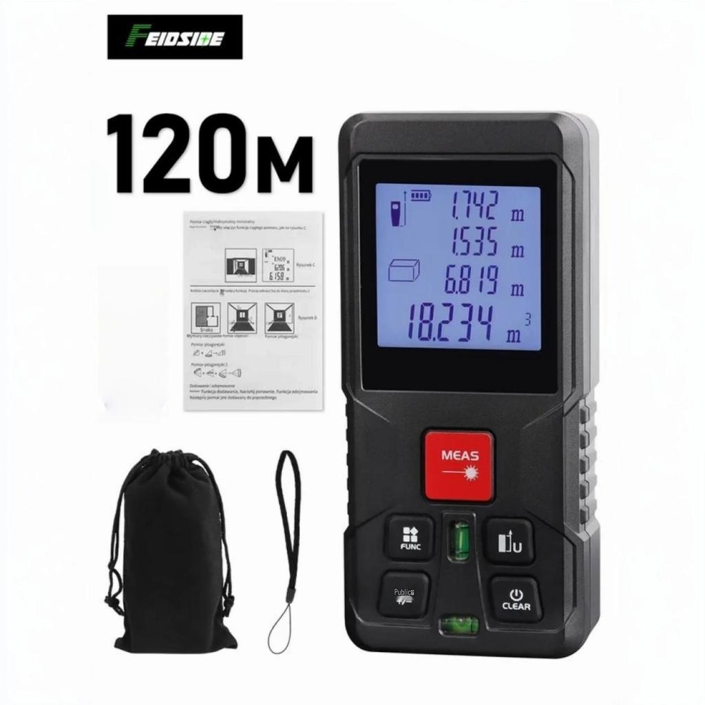 High-Precision Infrared Red Light Rangefinder - Handheld Indoor/Outdoor Electronic Tape Measure