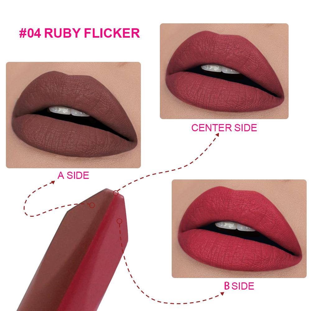 Personalized Waterproof Matte Lipstick Duo - Long-Lasting, Color-Locking, No Logo