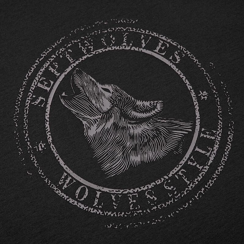 SEPTWOLVES T-shirt da uomo a maniche corte in puro cotone