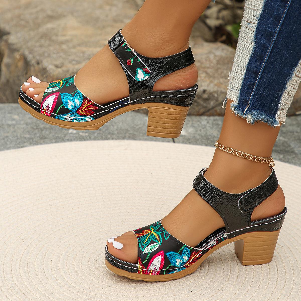 Модные женские сандалии Новые повседневные босоножки на высоком каблуке Модные — фото 6