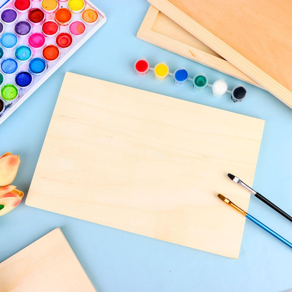 15 Pack Unfinished Wood Canvas Panels Kit 11.8x7.9 Inch Wooden Panel Boards