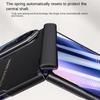 Leather Spring Hinged Lens Camera Holder Stand Case For Huawei Pura X Max With Screen Tempered Glass Protector Cover
