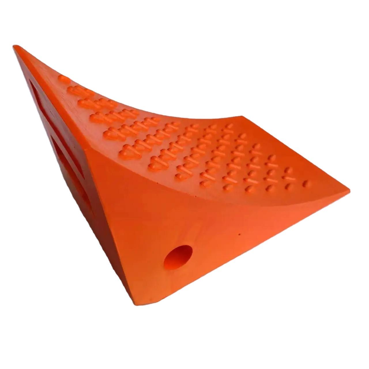 20 Tons Loading Capacity Polyurethane Tire Wheel Chock Block Parking Equipment pu