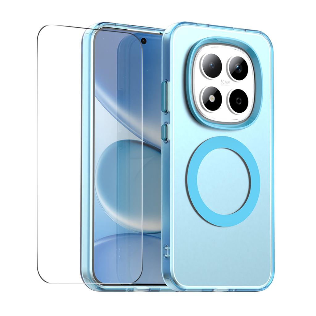 For Xiaomi Redmi Note 15 Pro 5G (Global) Magnetic Case with 9H Tempered Glass ENKAY HAT PRINCE PC TPU Phone Cover