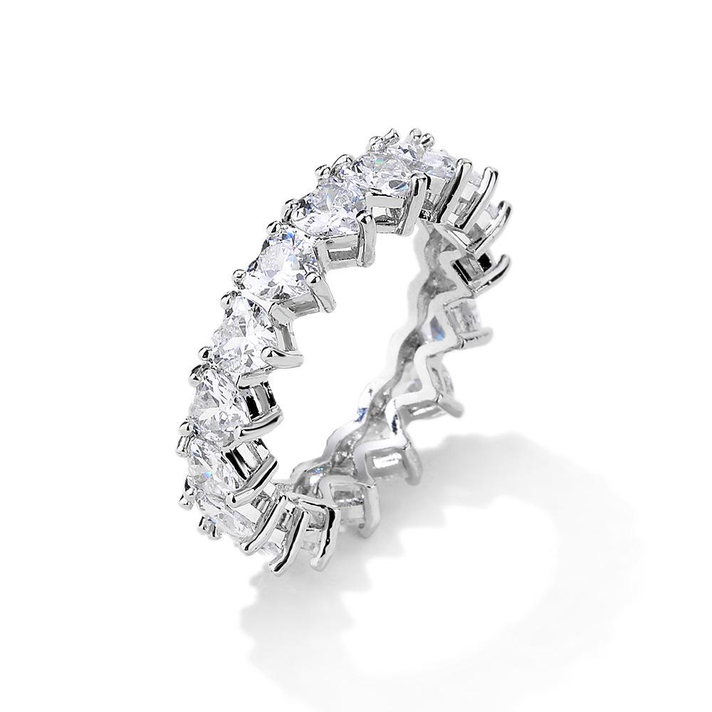 RAKOL Eleganter Luxus Kupfer Zirkon Braut Hochzeits Verlobungsring für Frauen