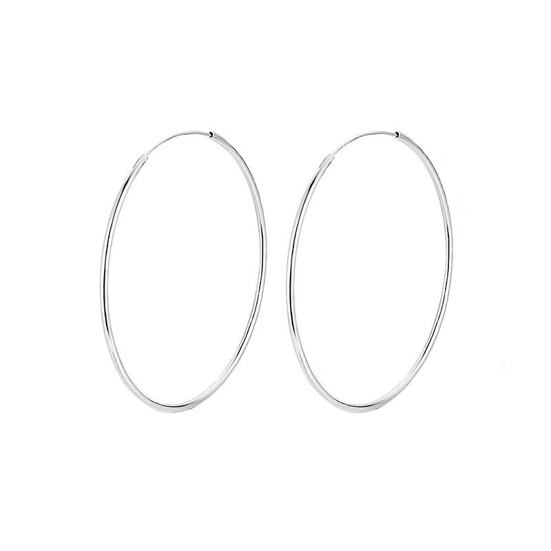Cercei clasici rotunzi din argint sterling S925 - Cercei eleganti, simpli și contemporani pentru femei