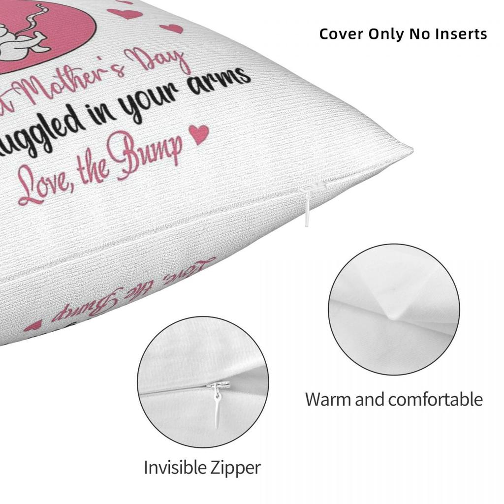 Mummy In Your Tummy Square Pillowcase Polyester Linen Velvet Creative Decor Throw Pillow Case Home Cushion Case