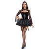 S-L Gothic Lace Dark Gothic Hell Widow Plays Cos Costume Halloween Dress Costume