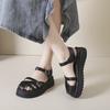 2025 New Summer French Beautiful Thick-soled Bag Head Sandals Women Wear Versatile Roman Shoes with Skirts Pig Cage Shoes