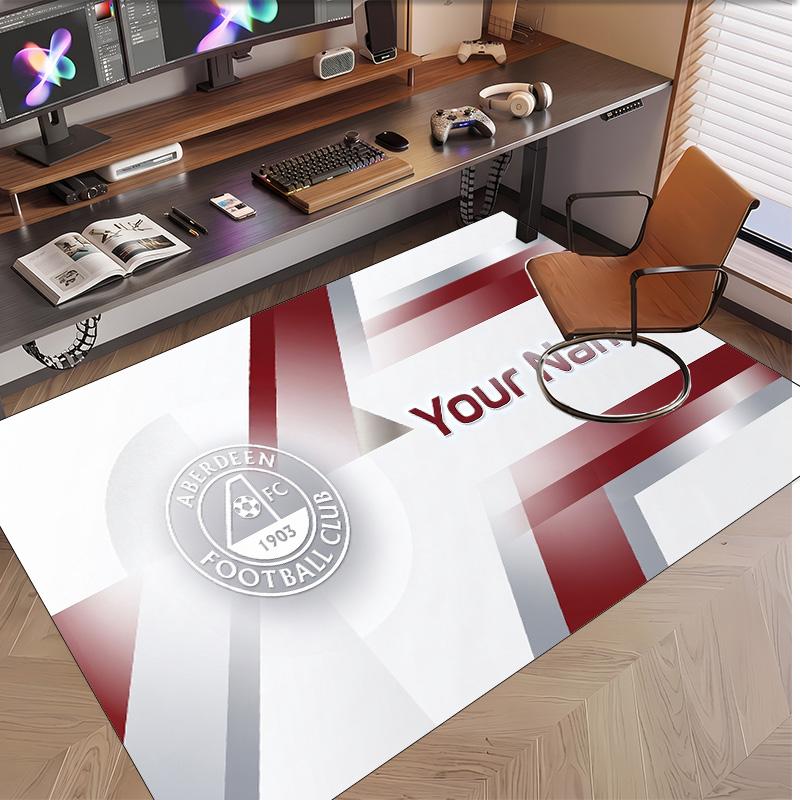 Personalized Crystal Velvet Carpet Aberdeen FC Pattern Non Slip Floor Rug