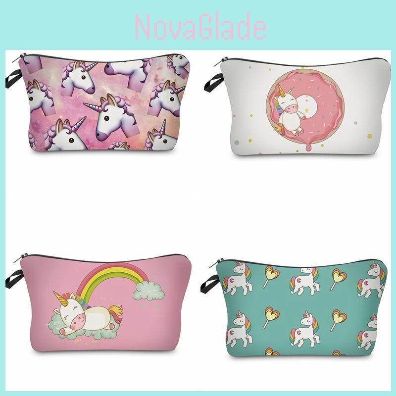 Adorable Unicorn Make Up Bag Emoji Cosmetic Travel Case Ideal For Girls And Ladies