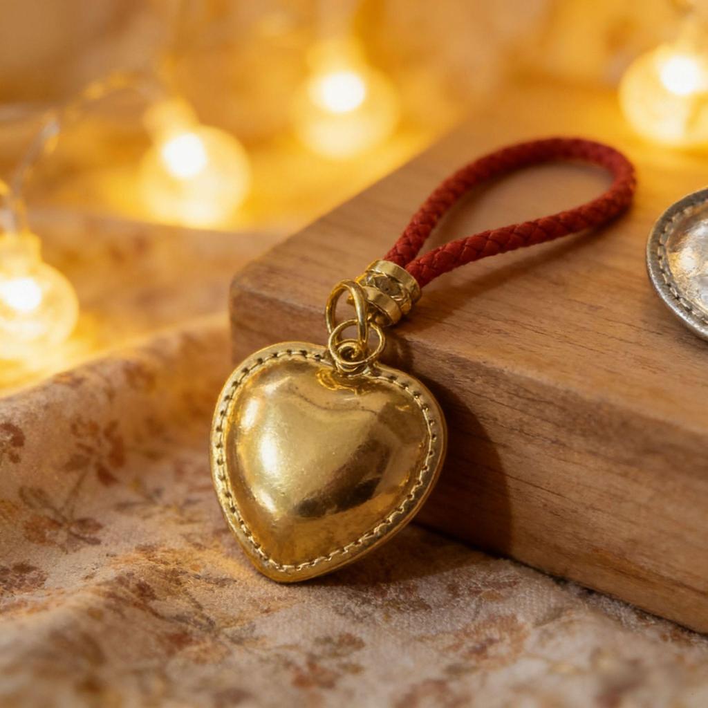 Heart-shaped 3D Keychain Pendant Gift Accessory
